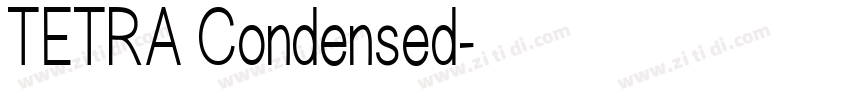 TETRA Condensed字体转换